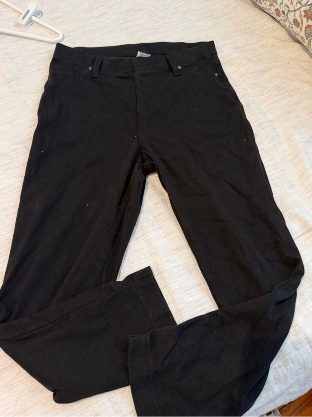 Black Stretch Casual Pants
